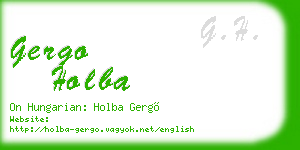 gergo holba business card