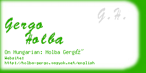 gergo holba business card